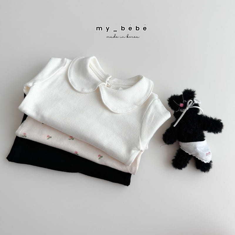 My Bebe - Korean Children Fashion - #magicofchildhood - Bom Bom Collar Tee - 2