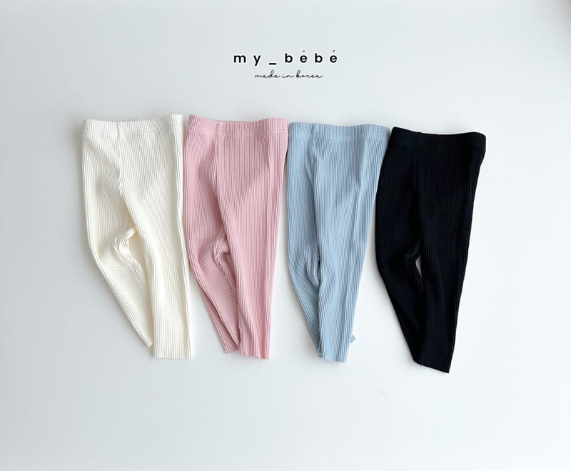 My Bebe - Korean Children Fashion - #minifashionista - Spring Rib Leggings - 5