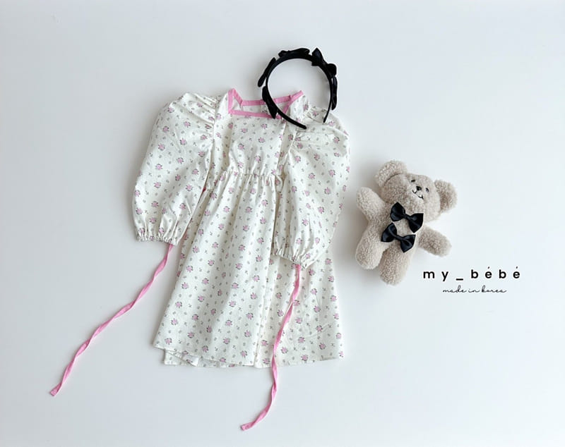 My Bebe - Korean Children Fashion - #minifashionista - Popo Square One-Piece - 11