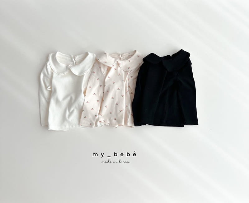 My Bebe - Korean Children Fashion - #minifashionista - Bom Bom Collar Tee - 4