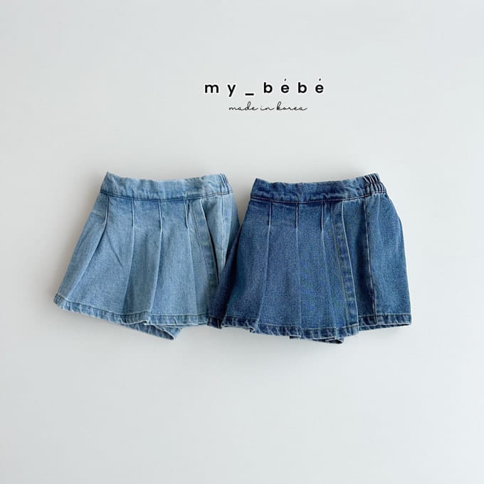 My Bebe - Korean Children Fashion - #prettylittlegirls - Denim Skirt Pants