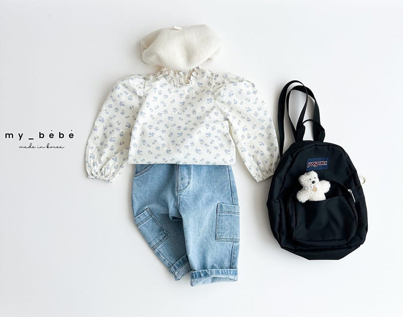 My Bebe - Korean Children Fashion - #prettylittlegirls - Pocket Denim Pants - 9