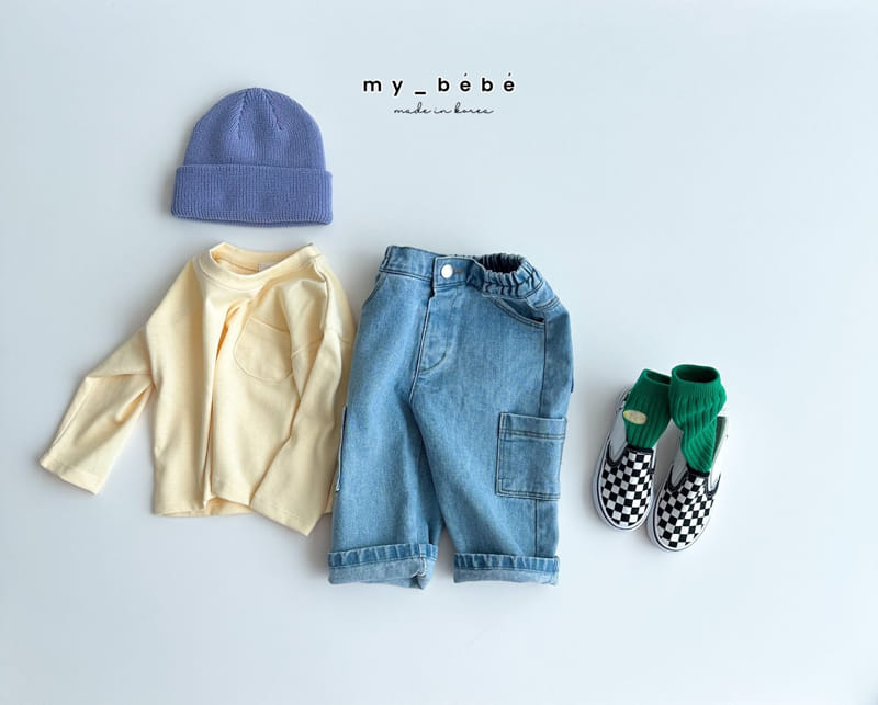 My Bebe - Korean Children Fashion - #todddlerfashion - Pocket Denim Pants - 10
