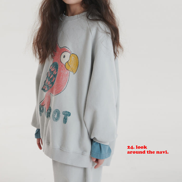 Navi - Korean Children Fashion - #childofig - Parrot Sweatshirt