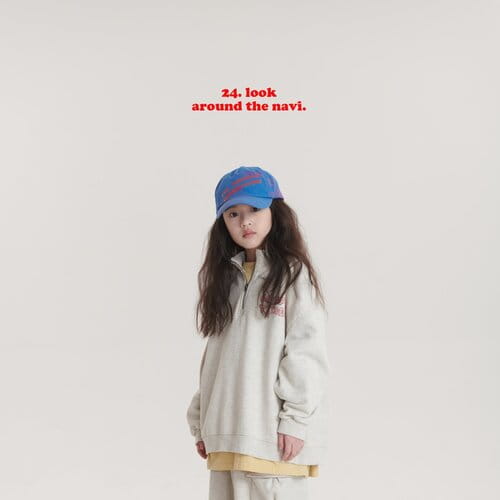 Navi - Korean Children Fashion - #childrensboutique - Joyful Half Zip Up - 6