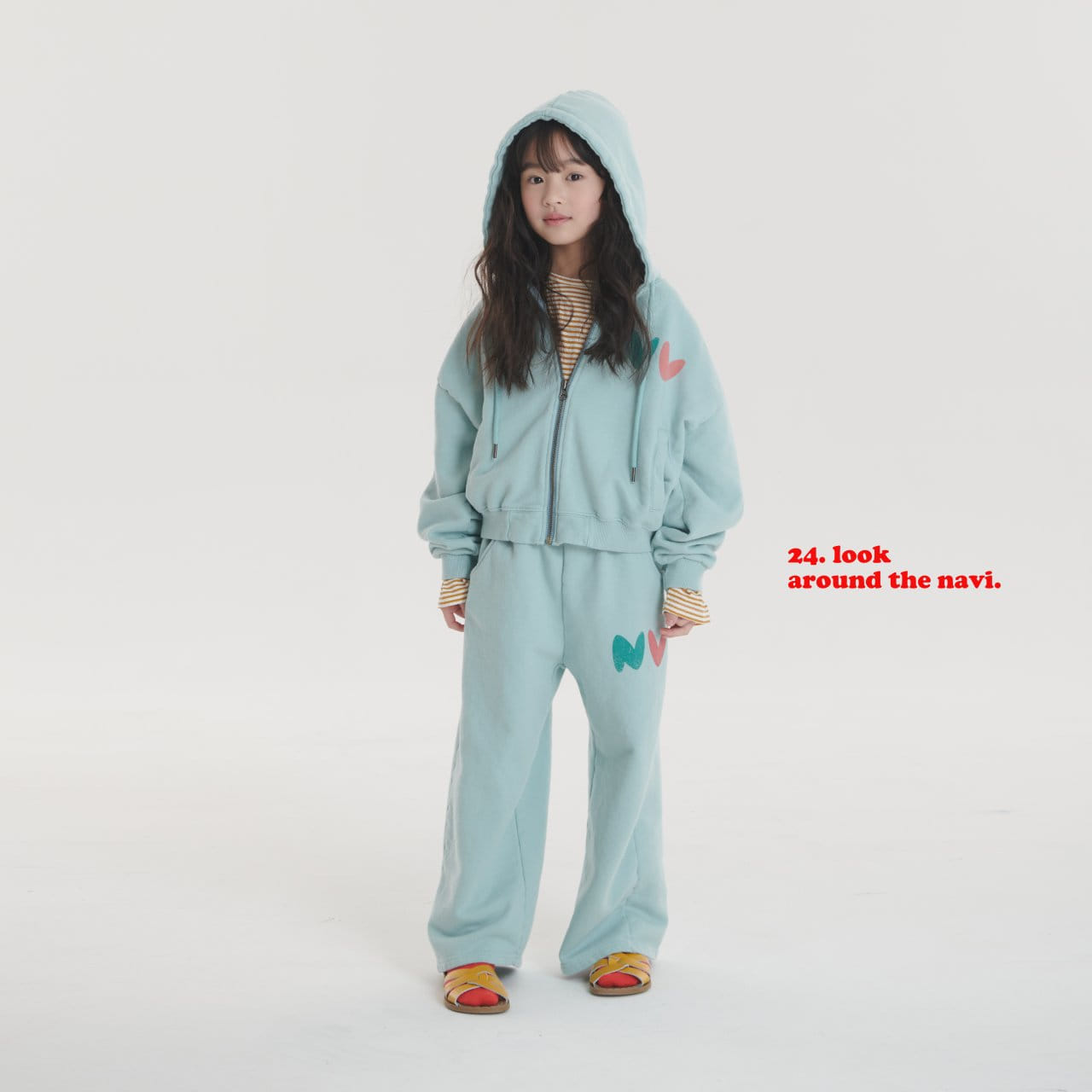 Navi - Korean Children Fashion - #kidsshorts - Loco Hoody Zip Up