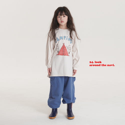 Navi - Korean Children Fashion - #magicofchildhood - Camping Long Tee - 3