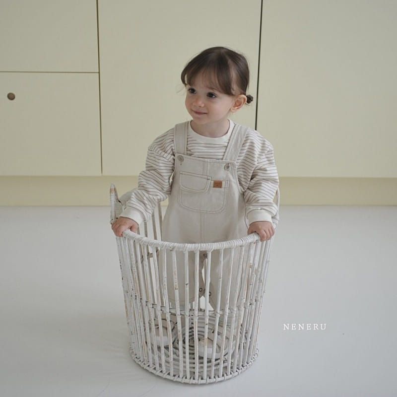 Neneru - Korean Baby Fashion - #babyboutique - Bebe Ccomi Denim Dungarees - 3