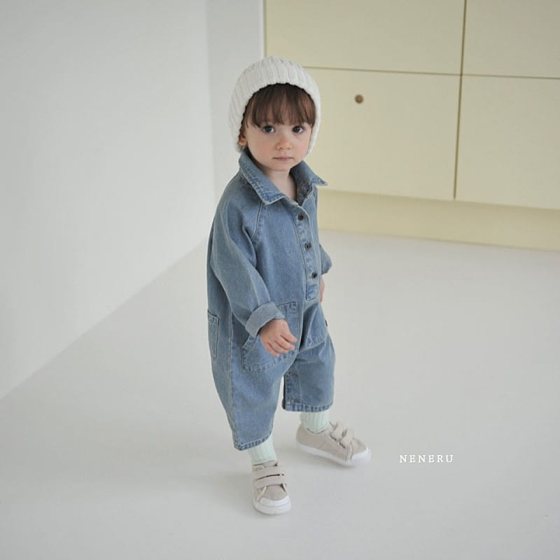 Neneru - Korean Baby Fashion - #babyboutique - Alpha Denim Jumpsuit - 2