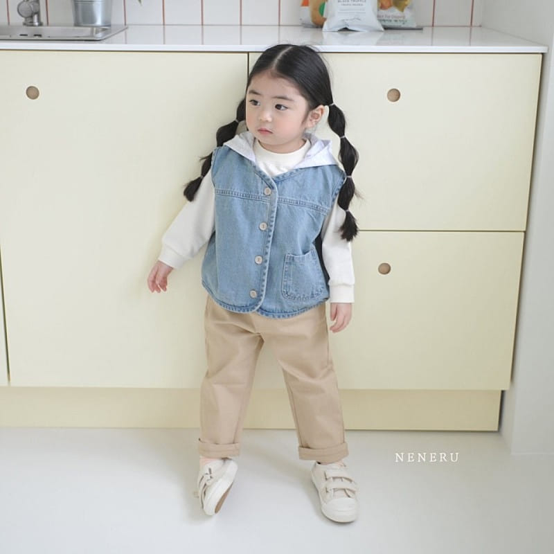 Neneru - Korean Baby Fashion - #babyboutique - Denim Hoddy Vest - 7