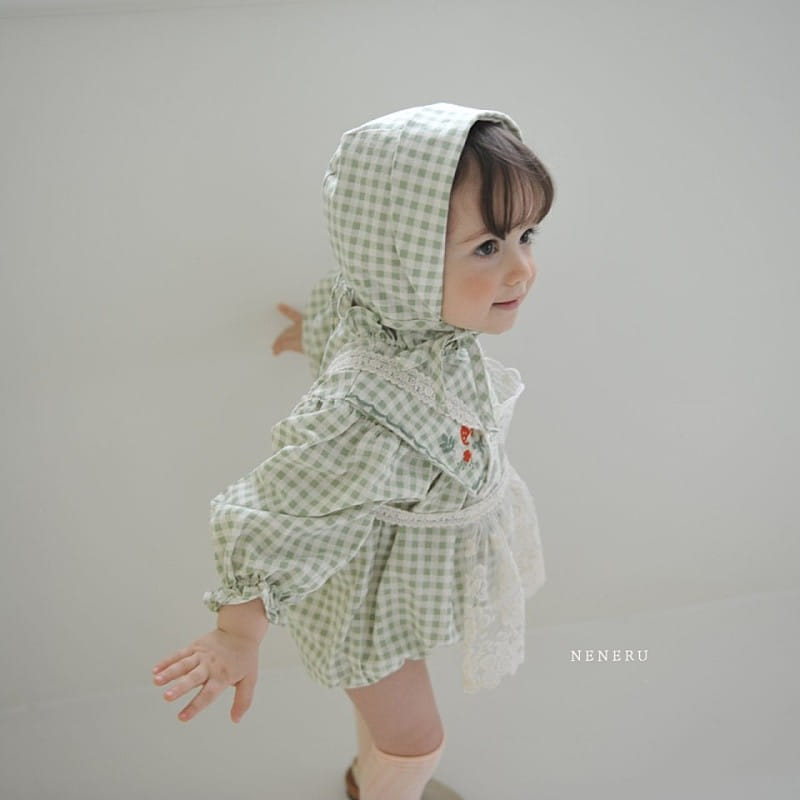 Neneru - Korean Baby Fashion - #babyboutique - Rabbit Check Body Suit - 12