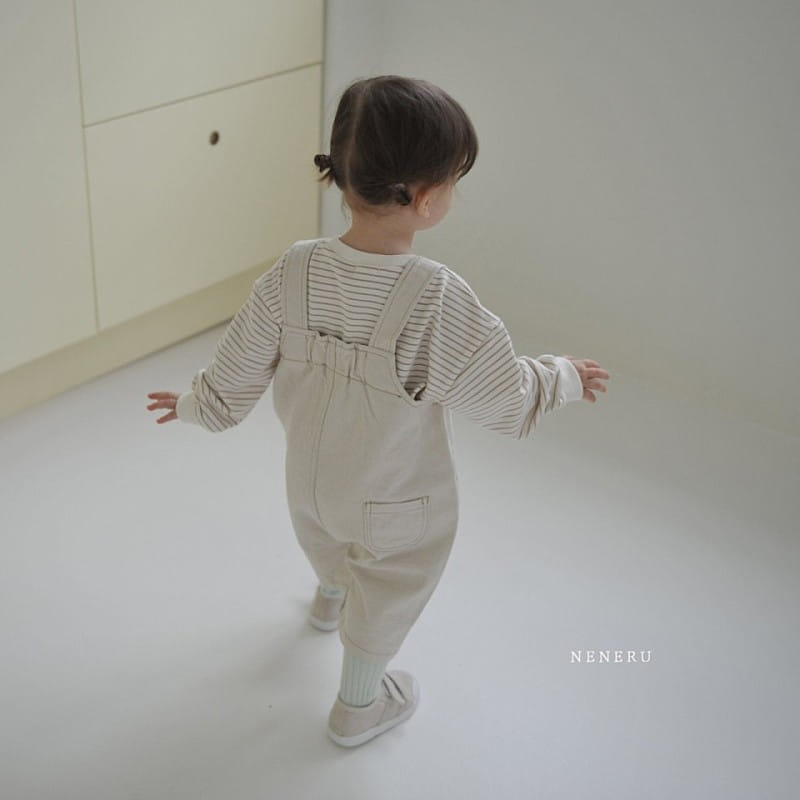 Neneru - Korean Baby Fashion - #babyboutique - Bebe Ccomi Denim Dungarees - 4