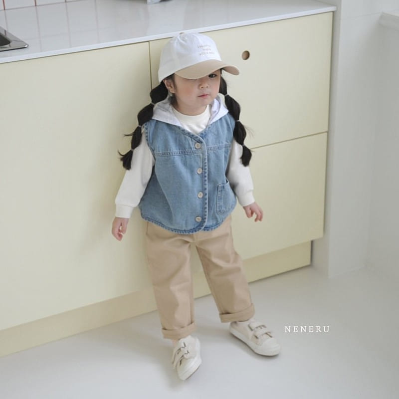 Neneru - Korean Baby Fashion - #babyboutiqueclothing - Denim Hoddy Vest - 8