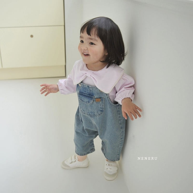 Neneru - Korean Baby Fashion - #babyclothing - Bebe Ccomi Denim Dungarees - 5