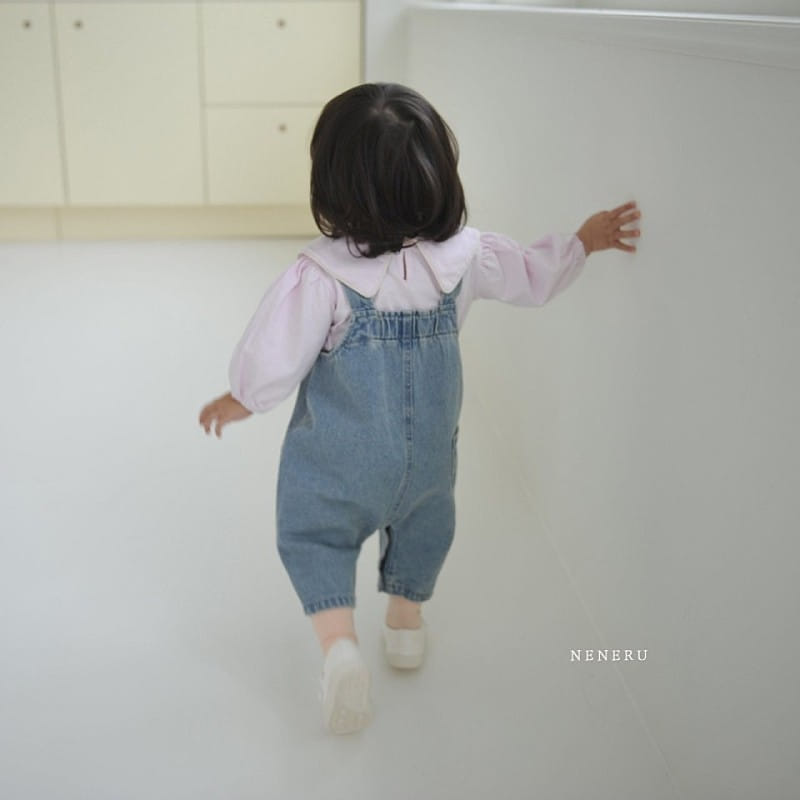 Neneru - Korean Baby Fashion - #babyfever - Bebe Ccomi Denim Dungarees - 7