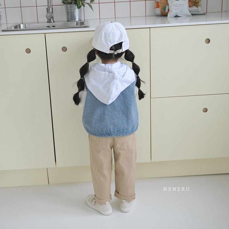 Neneru - Korean Baby Fashion - #babyfever - Denim Hoddy Vest - 11