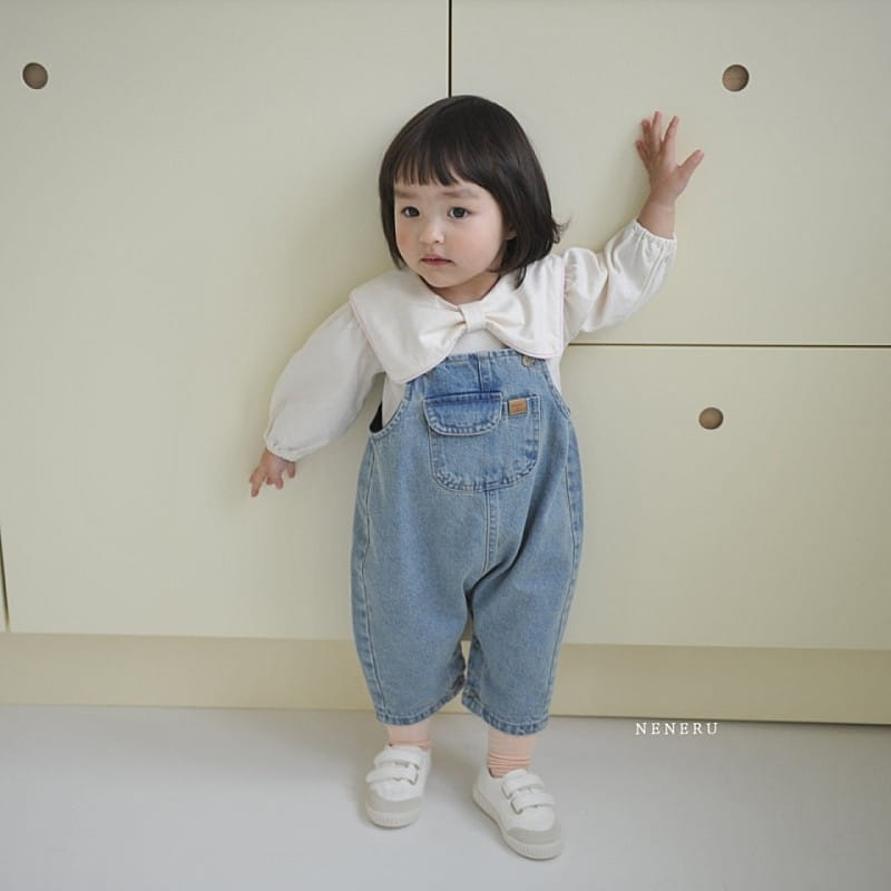 Neneru - Korean Baby Fashion - #babygirlfashion - Bebe Ccomi Denim Dungarees - 8