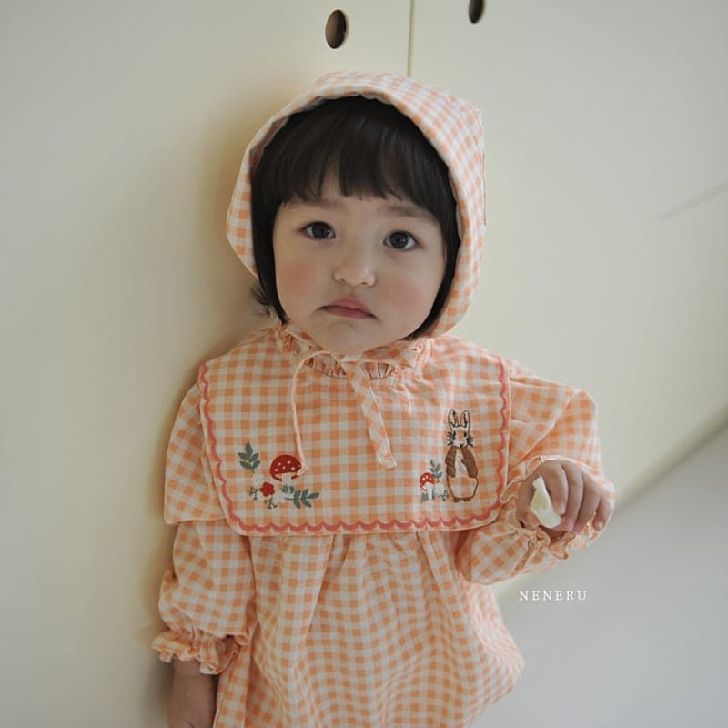 Neneru - Korean Baby Fashion - #babygirlfashion - Rabbit Check Body Suit - 2