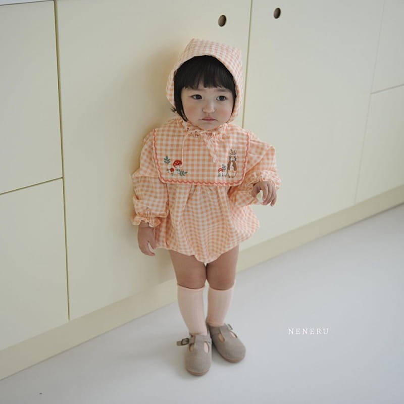 Neneru - Korean Baby Fashion - #babylifestyle - Rabbit Check Body Suit - 3