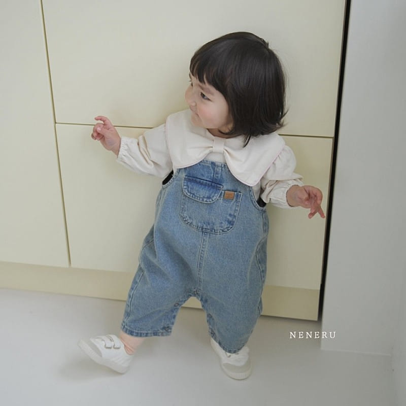 Neneru - Korean Baby Fashion - #babyoninstagram - Bebe Ccomi Denim Dungarees - 10