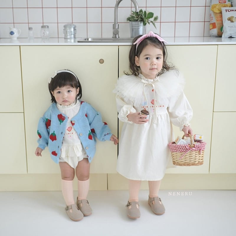 Neneru - Korean Baby Fashion - #babyoninstagram - Rose Knit Cardigan - 2