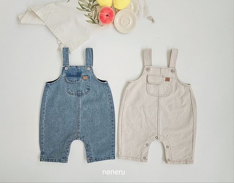 Neneru - Korean Baby Fashion - #babyootd - Bebe Ccomi Denim Dungarees - 11