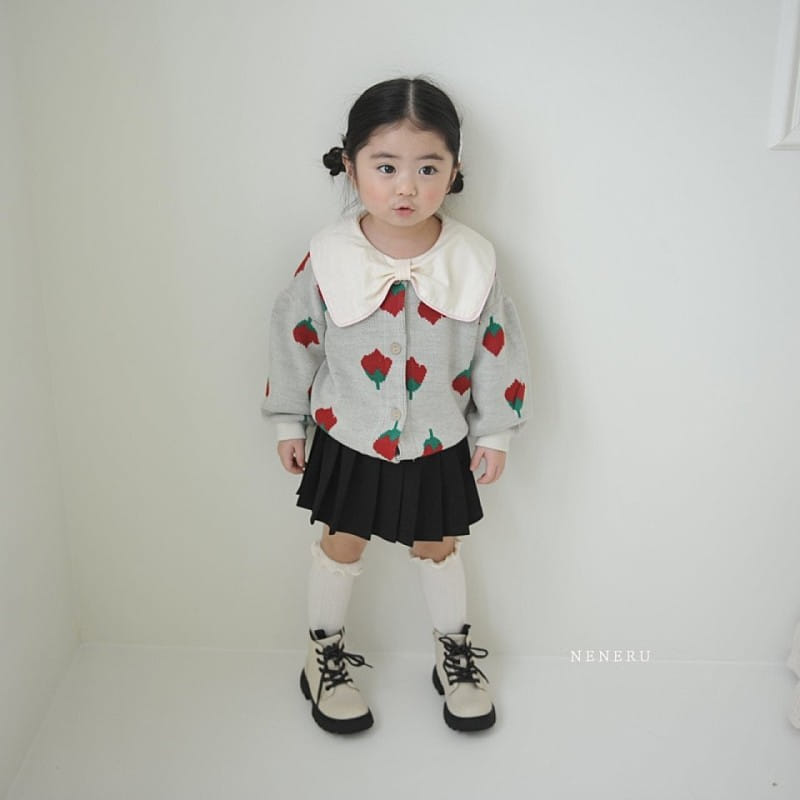 Neneru - Korean Baby Fashion - #onlinebabyshop - Rose Knit Cardigan - 8