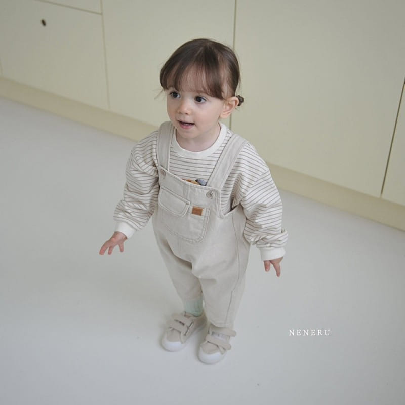 Neneru - Korean Baby Fashion - #smilingbaby - Bebe Ccomi Denim Dungarees - 2