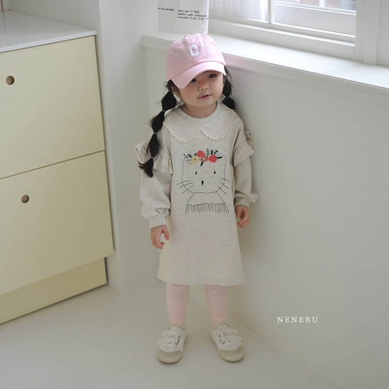 Neneru - Korean Children Fashion - #childofig - Flower Cat One-Piece - 4