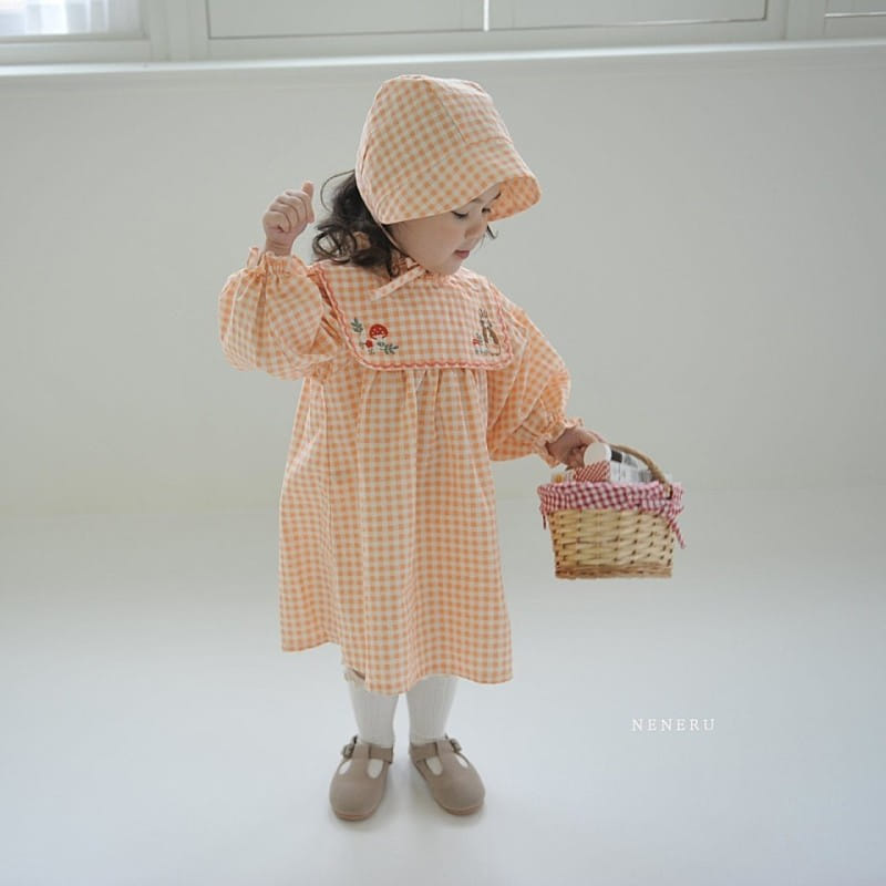 Neneru - Korean Children Fashion - #childofig - Rabbit Check One-Piece