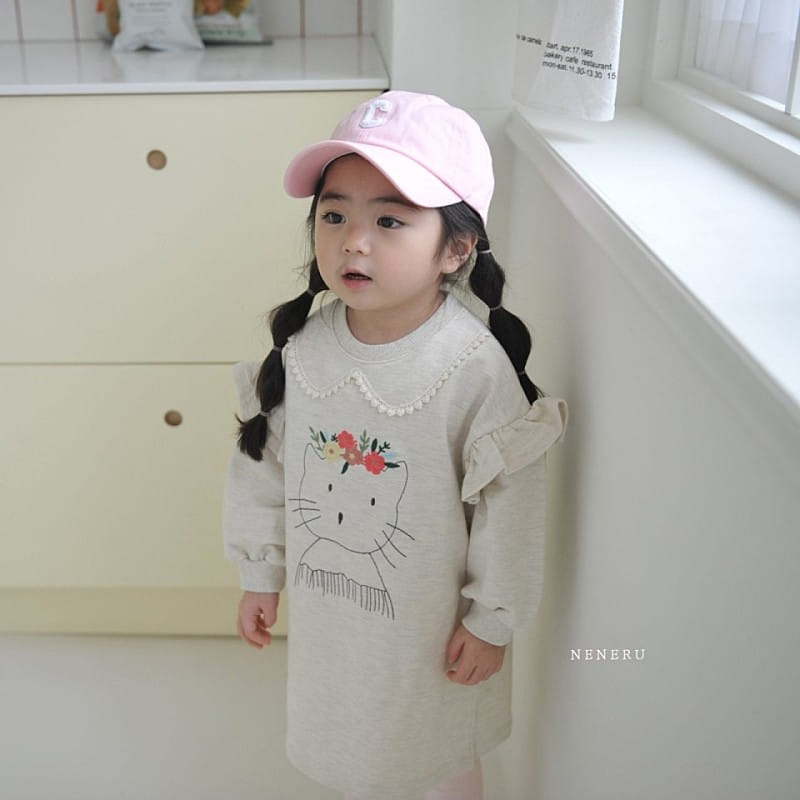Neneru - Korean Children Fashion - #childrensboutique - Flower Cat One-Piece - 5