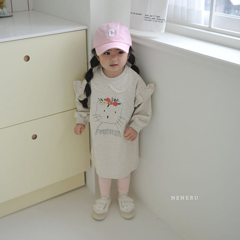 Neneru - Korean Children Fashion - #designkidswear - Flower Cat One-Piece - 6