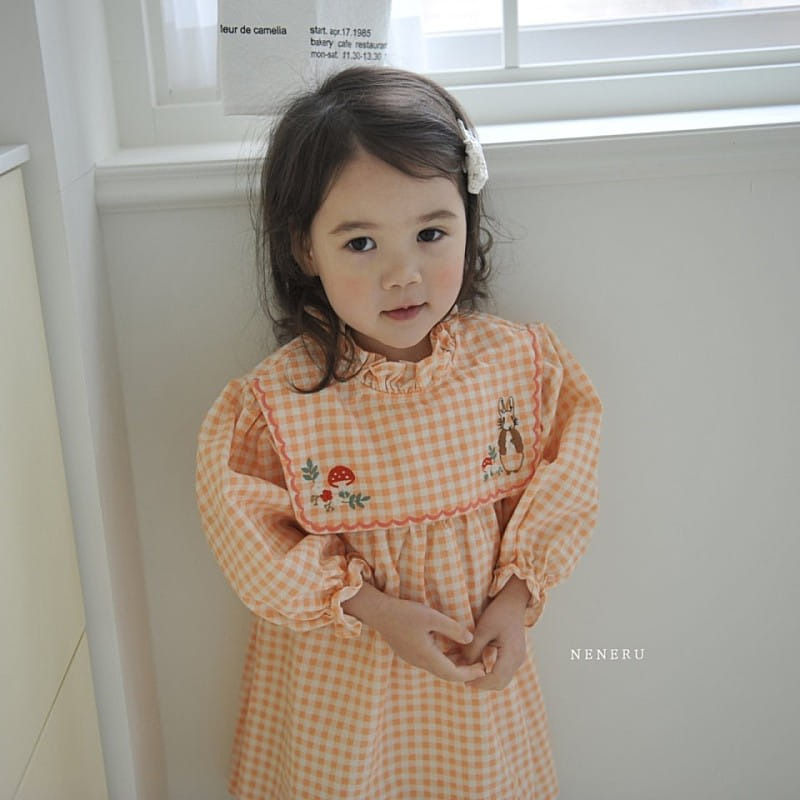 Neneru - Korean Children Fashion - #designkidswear - Rabbit Check One-Piece - 3