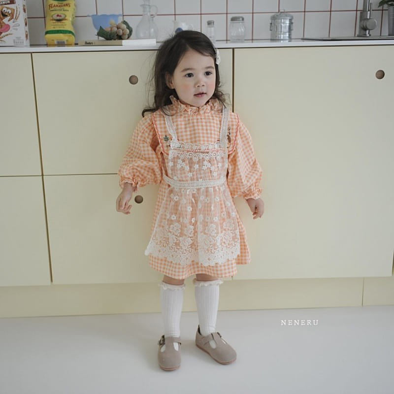 Neneru - Korean Children Fashion - #designkidswear - Rabbit Check One-Piece - 4