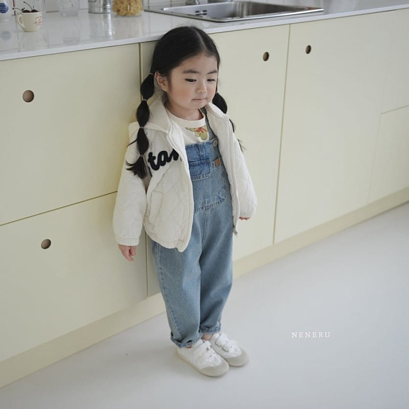 Neneru - Korean Children Fashion - #kidsstore - Kids Ccomi Denim Dungarees  - 2