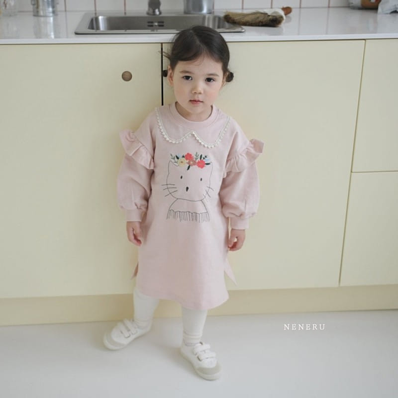 Neneru - Korean Children Fashion - #kidsstore - Flower Cat One-Piece - 10