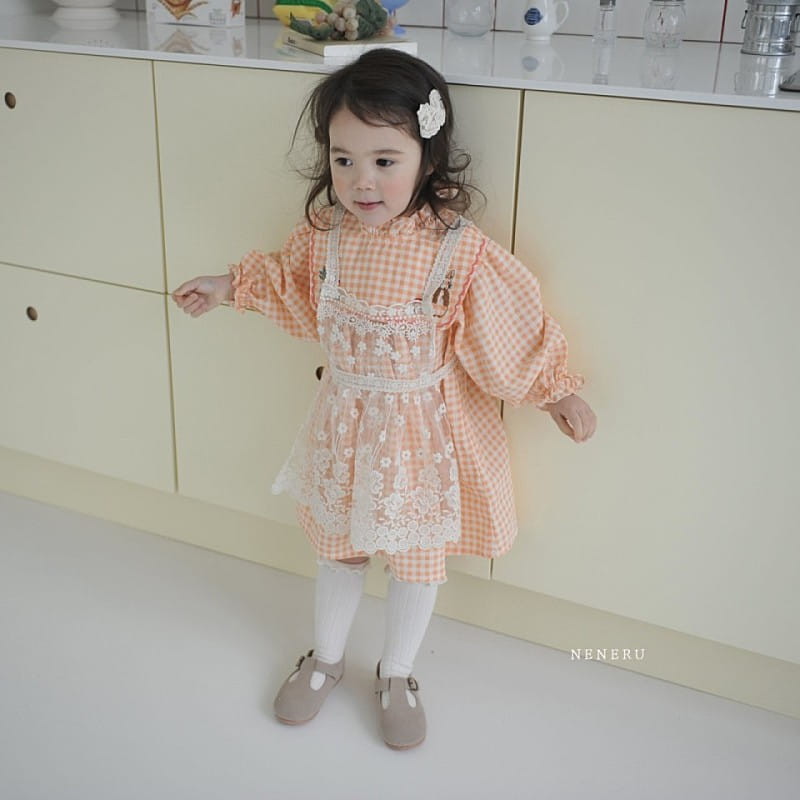 Neneru - Korean Children Fashion - #kidsstore - Rabbit Check One-Piece - 7