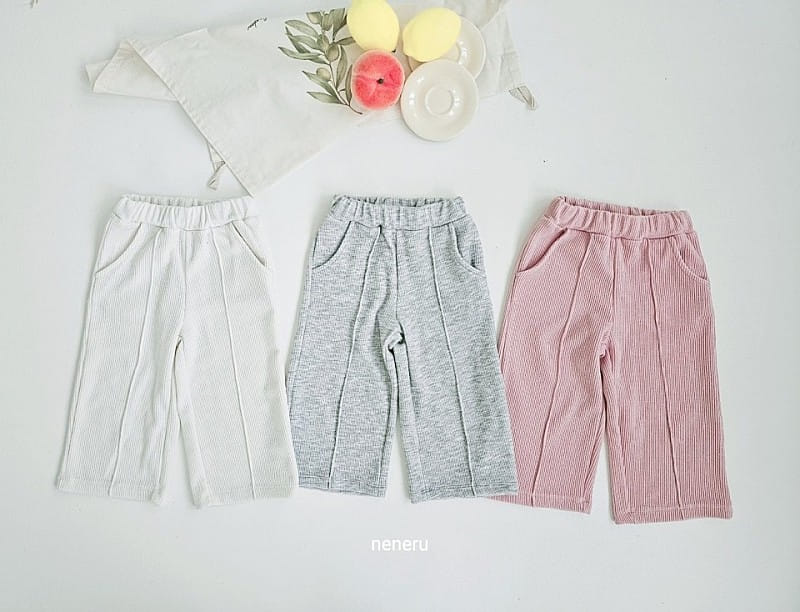 Neneru - Korean Children Fashion - #minifashionista - Rib Wide Pants - 10