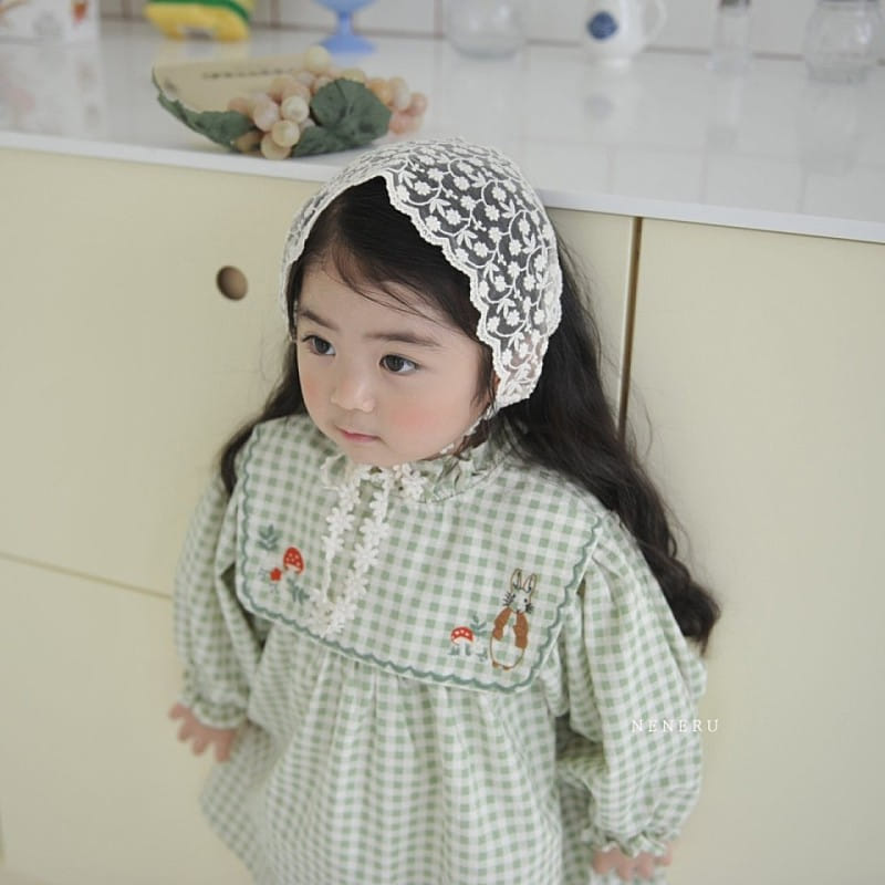 Neneru - Korean Children Fashion - #minifashionista - Rabbit Check One-Piece - 12