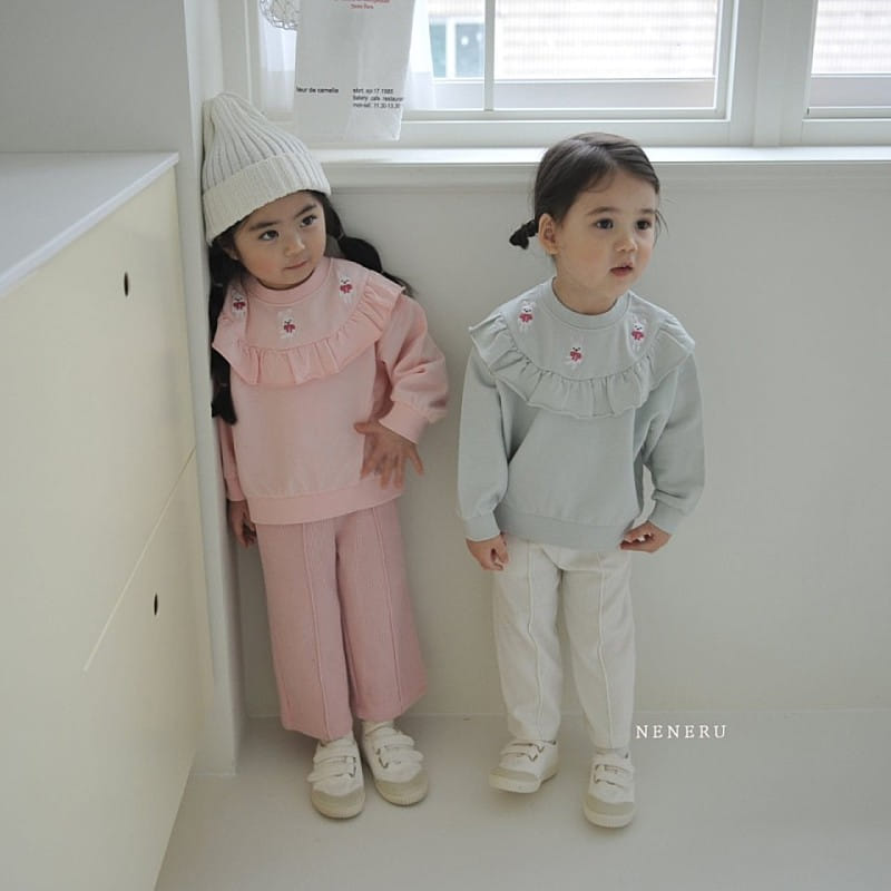 Neneru - Korean Children Fashion - #todddlerfashion - Ribbon Frill Tee - 8