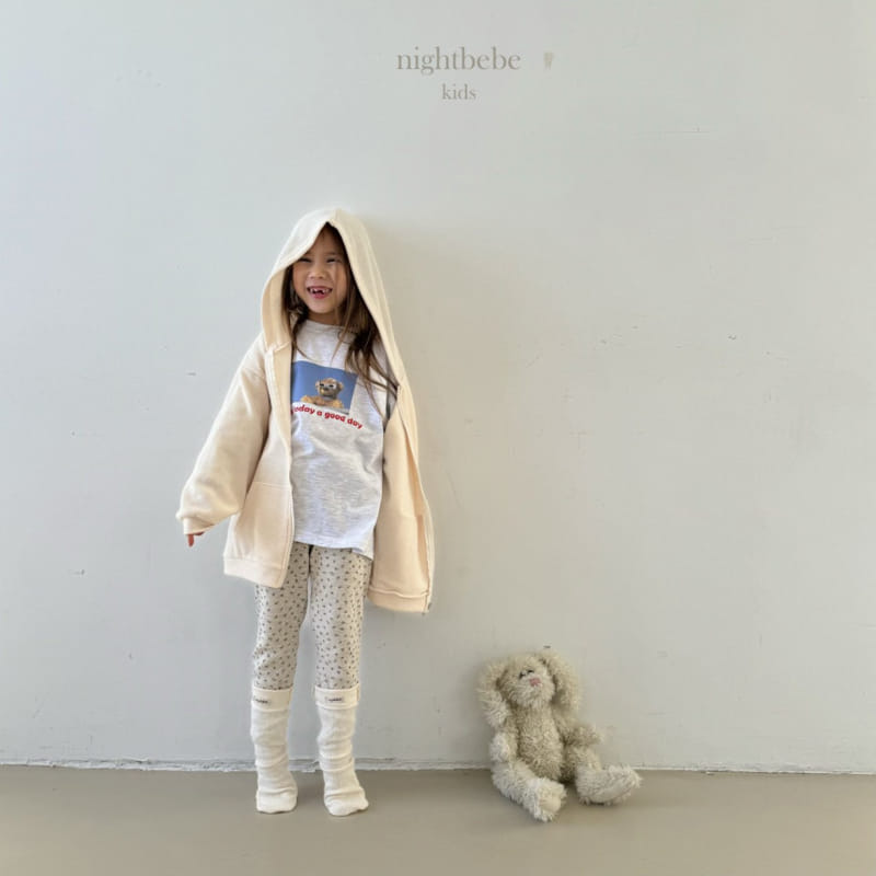 Night Bebe - Korean Children Fashion - #kidsstore - Eyelet Terry Leggigns - 10