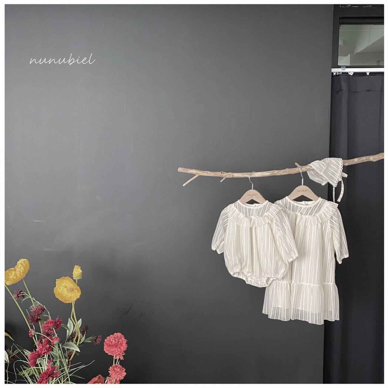 Nunubiel - Korean Baby Fashion - #babyboutiqueclothing - Bebe Lace Romper Bonnet - 2