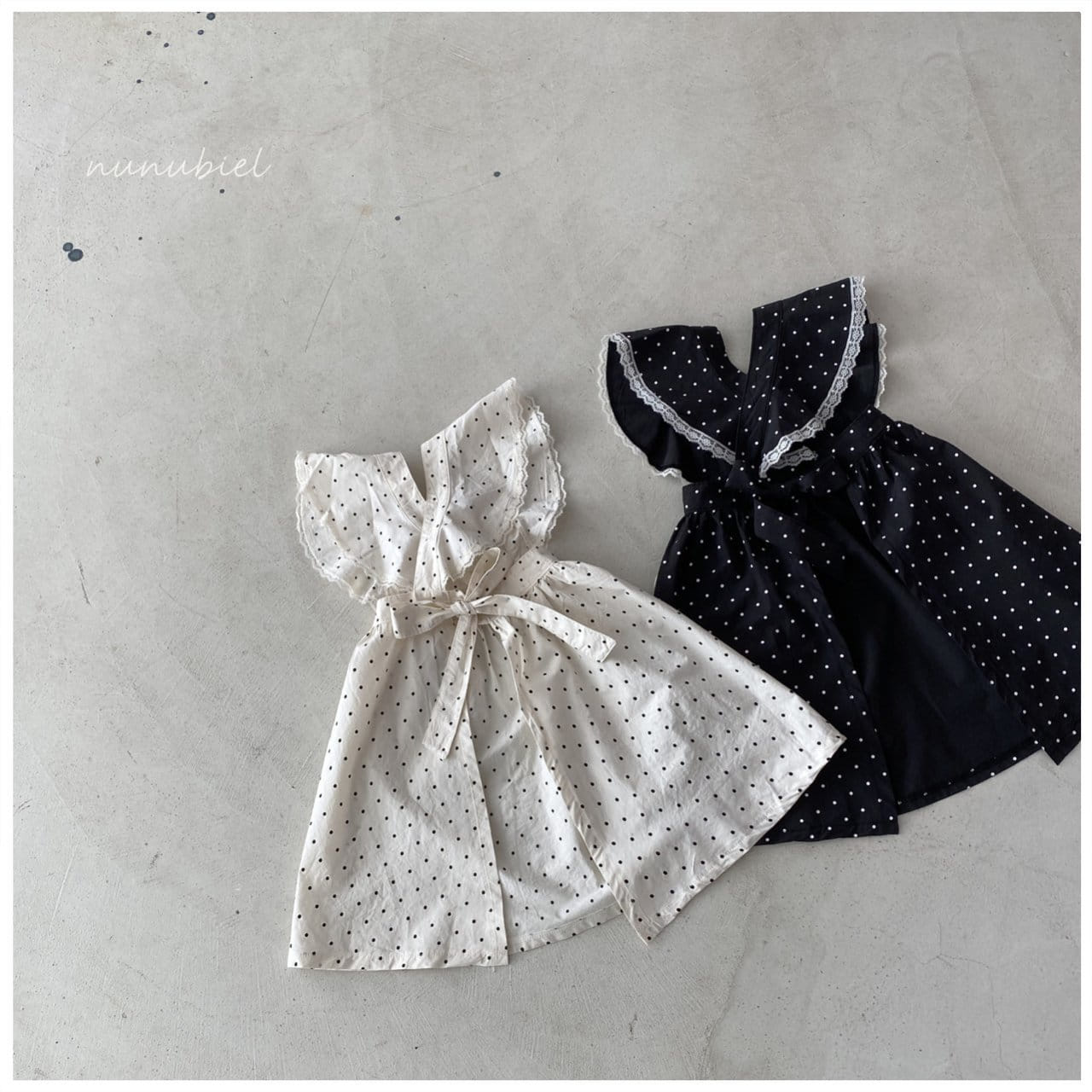 Nunubiel - Korean Baby Fashion - #onlinebabyshop - Dot Apron - 2
