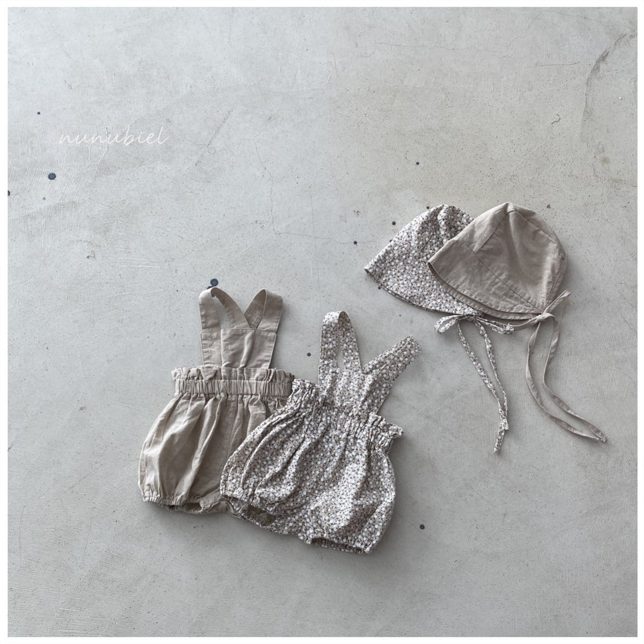 Nunubiel - Korean Baby Fashion - #onlinebabyshop - Volume Romper Bonnet  - 3