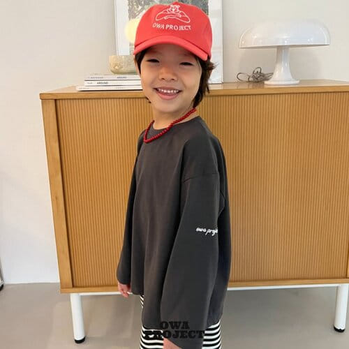 O Wa - Korean Children Fashion - #kidsshorts - Single Embroidery Tee - 6