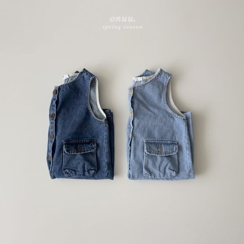Onu - Korean Children Fashion - #designkidswear - A Denim Overalls  - 6