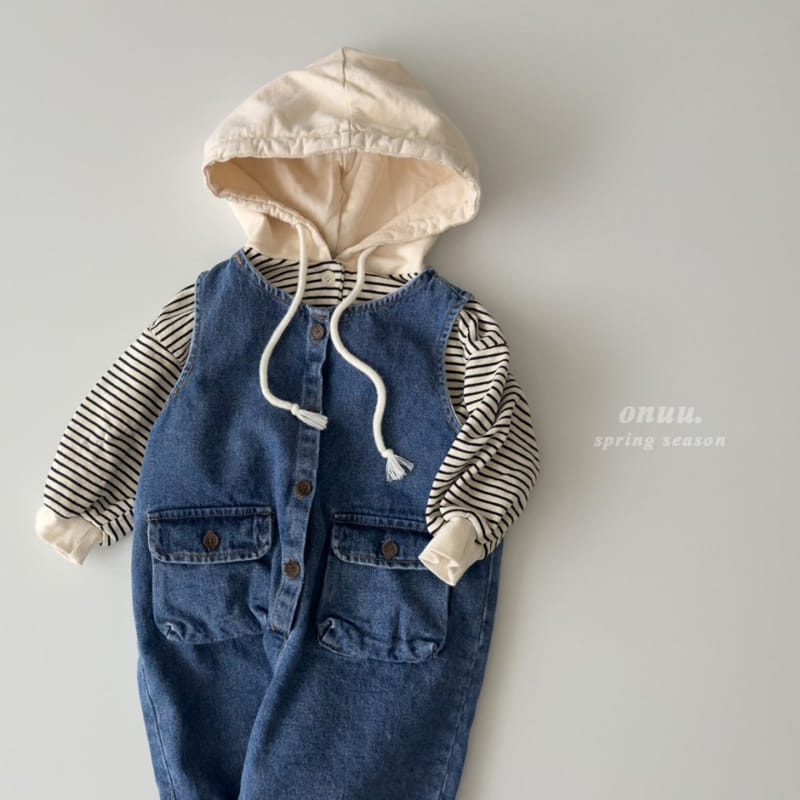 Onu - Korean Children Fashion - #kidsstore - A Denim Overalls  - 10