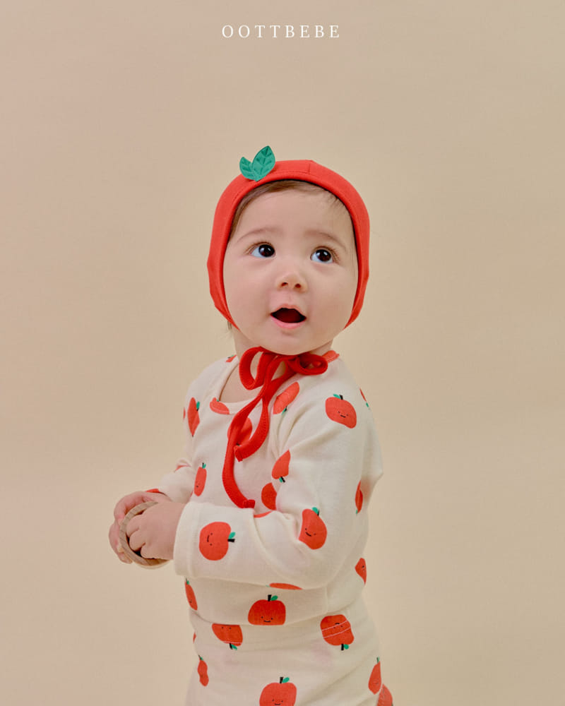 Oott Bebe - Korean Baby Fashion - #babyboutique - Apple Three Type Set Body Suit - 8