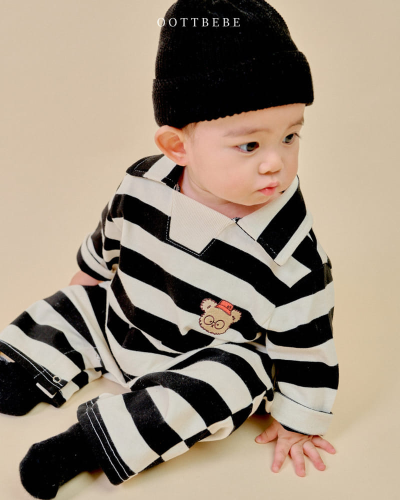 Oott Bebe - Korean Baby Fashion - #babyboutique - Tick Tock Collar Body Suit - 10
