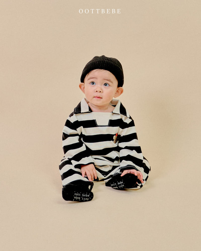 Oott Bebe - Korean Baby Fashion - #babyboutique - Tick Tock Collar Body Suit - 11